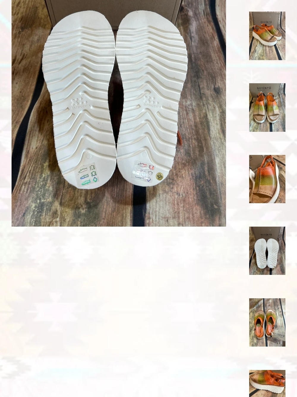 Womans Brand New Size 8.5 Bed|Stu LIBRARY MELON ID SANDALS. PLATFORM SANDAL 🤩 - Picture 14 of 16